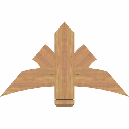 Ekena Millwork Davenport Timber Gable Bracket, Western Red Cedar, 36"W x 21"H x 1 1/2"D x 5 1/2"F, 14/12 Pitch GBW036X21X0206DAV00SWR